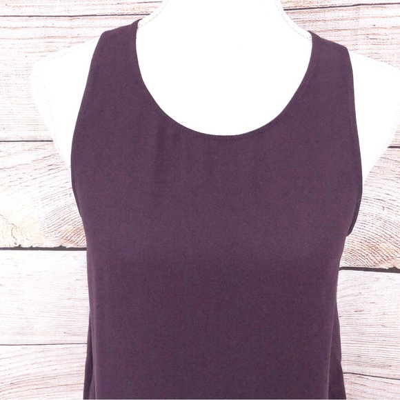 ARITZIA Wilfred Plum Sevres Sleeveless Blouse Zipper Back Drape Tank Top Size S - Picture 7 of 11